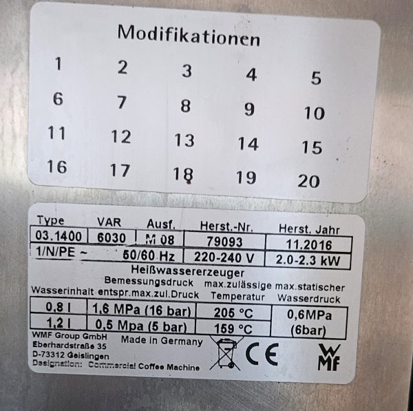 WMF Presto 1400 Kaffeeautomat Kaffeevollautomat Kaffeemaschine – Bild 4